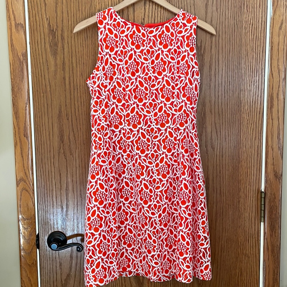 Eva Mendes New York & Co. orange lace dress